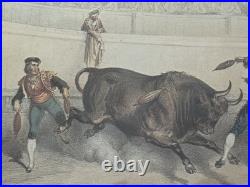 Doré (Gustave, 1832-1883). Corrida de toros. 2 lithos 1860