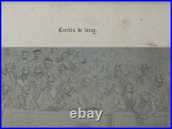 Doré (Gustave, 1832-1883). Corrida de toros. 2 lithos 1860