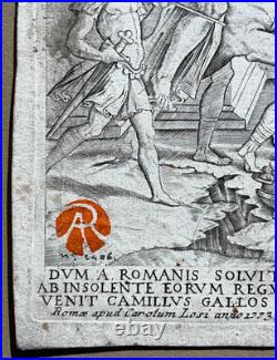 Dum Romanis Solvitur GRAVURE Agostino Veneziano Musi CARLO LOSI Salamanca 1773 Dum Romanis Solvitur GRAVURE Agostino Veneziano Musi CARLO LOSI Salamanca 1773