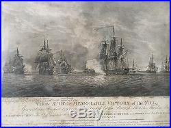 Eau Forte 1799 encadrée Bay Aboukir Victory Of The Nile LEALOUS ETCHING 18thC