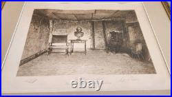Eau-forte signée. The Room in which William Shakespeare was born E. C. Rost 1895