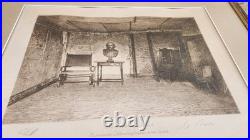 Eau-forte signée. The Room in which William Shakespeare was born E. C. Rost 1895