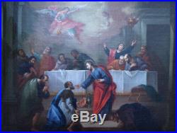 Ecole Italienne Du XVIIème, Jésus Offre l'Eucharistie Aux Apôtres