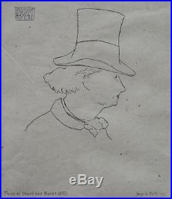 Édouard Manet (1832-1883) Portrait de Charles Baudelaire au chapeau Eau-forte