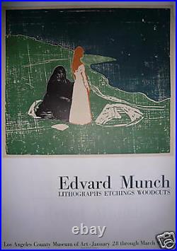 Edvard MUNCH Affiche en Lithographie Mourlot Los Angeles Muséum 1969