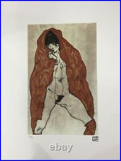 Egon Schiele Lithographie CM 50x70 Avec Authentique Ediz. Spadem Cachet
