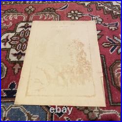 Emile Bernard Bois Signé à L'encre Mère et enfant Vers 1912 BE RARISSIME