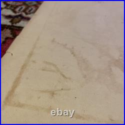 Emile Bernard Bois Signé à L'encre Mère et enfant Vers 1912 BE RARISSIME