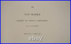 Émile Van-Marke Vaches d'Arcachon, GRAVURE signée, Durand Ruel, 1873