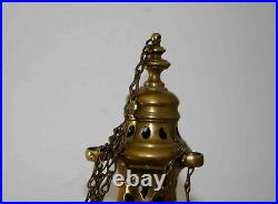 Encensoir en bronze doré ajouré avec son réservoir XIXe Siècle