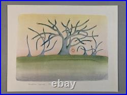 Engraving Gravure Jean Michel Folon XXe Lithographie Art 1970 Ancien Arbre Old Engraving Gravure Jean Michel Folon XXe Lithographie Art 1970 Ancien Arbre Old