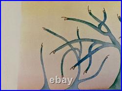 Engraving Gravure Jean Michel Folon XXe Lithographie Art 1970 Ancien Arbre Old