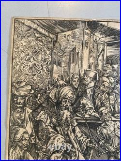 Engraving Gravure XIXe Estampe Ancien Albrecht Dürer Torture Saint Jean Old Art
