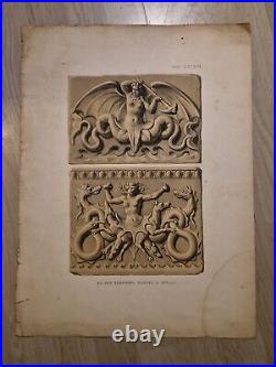 Ensemble De 16 Gravures Italienne A L'antique Chimères Dieux Mythologie Architec