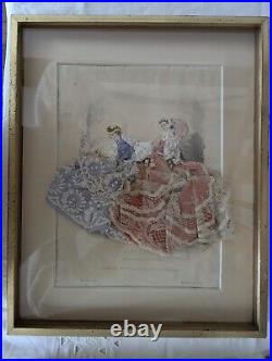 Ensemble De 4 Gravures De Mode Habillées Toilettes NAPOLÉON III