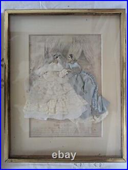 Ensemble De 4 Gravures De Mode Habillées Toilettes NAPOLÉON III