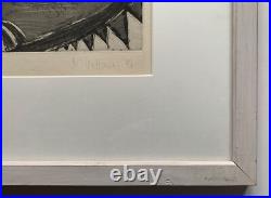 Estampe Carnaval Scolaire 1987 RDA Art Signé Encadré À Rostock