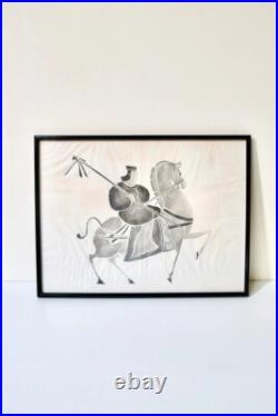 Estampe Chinoise sur Papier de Riz Vintage Chinese Rice Paper Print 1900s