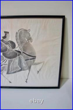 Estampe Chinoise sur Papier de Riz Vintage Chinese Rice Paper Print 1900s