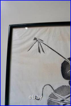 Estampe Chinoise sur Papier de Riz Vintage Chinese Rice Paper Print 1900s
