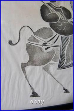 Estampe Chinoise sur Papier de Riz Vintage Chinese Rice Paper Print 1900s