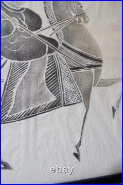 Estampe Chinoise sur Papier de Riz Vintage Chinese Rice Paper Print 1900s