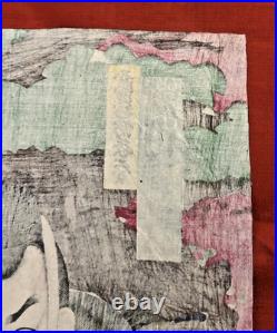 Estampe Sur Bois Japonaise Ancienne, Meiji, 1879, Woodblock Print