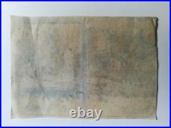 Estampe japonaise originale. Katsushika Hokusai. Ehon Sumidagawa. 1805