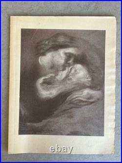 Eugene CARRIERE gravure Lithographie Originale le baiser maternel La Maternité Eugene CARRIERE gravure Lithographie Originale le baiser maternel La Maternité