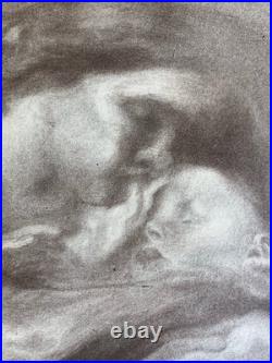 Eugene CARRIERE gravure Lithographie Originale le baiser maternel La Maternité Eugene CARRIERE gravure Lithographie Originale le baiser maternel La Maternité