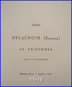 Eugène DELACROIX Allégorie du printemps Gravure, Signée #Durand Ruel 1873
