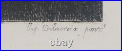 Eugène DELACROIX Les deux Foscari, GRAVURE signée, Durand Ruel, 1873