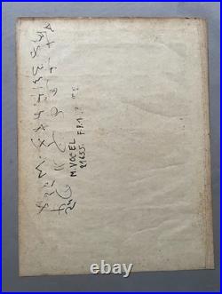 Evert van Muyden, Lionne avec trois lionceaux, gravure signée et dédicacée