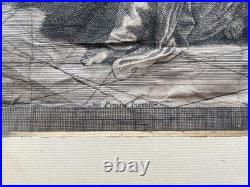 Extrême onction Gravure par Jean Dughet, d'après Nicolas Poussin, XVIIe