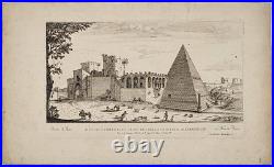 FALDA Giovanni Battista (1648 1678) Pyramide de Cestius à Rome Eau-forte