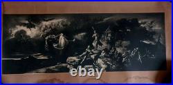 FAUST AU SABBAT CHIFFLART/BAHUET XIXe Signé Collection Rare Lithographie