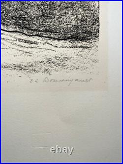 FORET FEMMES PORTEUSES Lithographie JEAN LOUIS BOUSSINGAULT 4/25 XX°