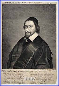 FRIEDRICH SPANHEIM Portrait GRAVURE Dubordieu SUYDERHOFF Frederick XVII°