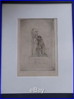 Félicien rops Confindence gravure originale gravée par E. Chimot (E. 807)