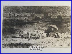 Félix BUHOT (1847-1898) EAU FORTE ORIGINALE IMPRESSIONNISME ANES BUTTES CAILLES Félix BUHOT (1847-1898) EAU FORTE ORIGINALE IMPRESSIONNISME ANES BUTTES CAILLES