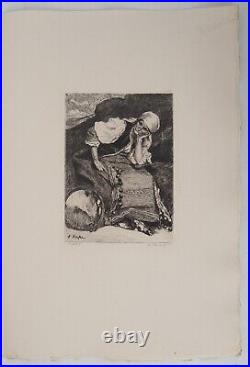 Ferdinand ROYBET Une bohémienne- Gravure, Signée #Durand Ruel 1873