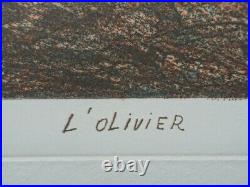 Fernand DIAZ L'Olivier GRAVURE originale signée au crayon #130ex