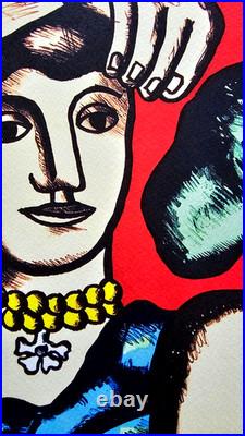 Fernand-Léger Lithographie Maeght 1966 COA Original Signé Numéroté Limitée