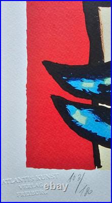 Fernand-Léger Lithographie Maeght 1966 COA Original Signé Numéroté Limitée