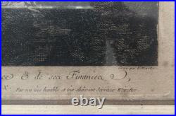 Fontaine près de Meulan Gravure Estampe eau forte de 1760 par F. E. Weirotter