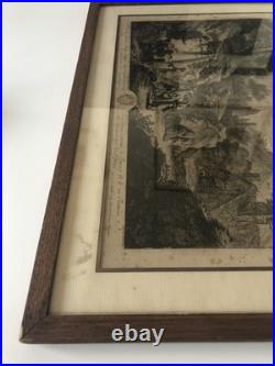 Fontaine près de Meulan Gravure Estampe eau forte de 1760 par F. E. Weirotter