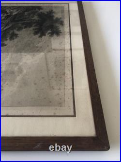 Fontaine près de Meulan Gravure Estampe eau forte de 1760 par F. E. Weirotter