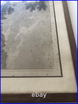 Fontaine près de Meulan Gravure Estampe eau forte de 1760 par F. E. Weirotter