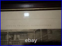 Fores's Coaching Recollection 1874 The Olden Time Gravure Encadrée