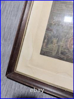 Fores's Coaching Recollection 1874 The Olden Time Gravure Encadrée